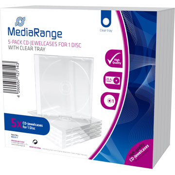 

MEDIARANGE 1 CD 10.4 mm čirý - 5ks/bal