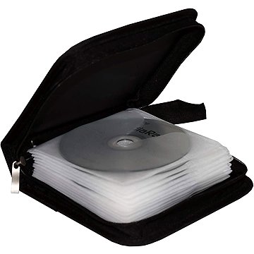 

MEDIARANGE na 24 CD/DVD, zapínací, černé