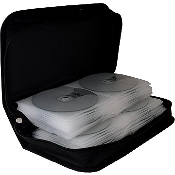 

MEDIARANGE na 96 CD/DVD, zapínací, černé