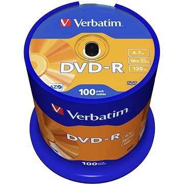 

VERBATIM DVD-R AZO 4,7GB, 16x, spindle 100 ks