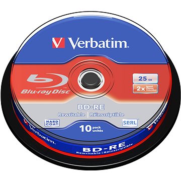 VERBATIM BD-RE SL 25GB, 2x, spindle 10 ks - Média