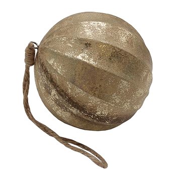

GOBA Vánoční dekorace - dřevěná koule, zlatá, 12 cm