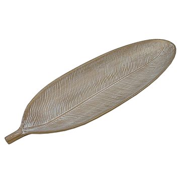 

GOBA Talíř dekorační - dřevěný list, zlatý 40cm
