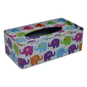 

Plechová krabička na tissue Sloni