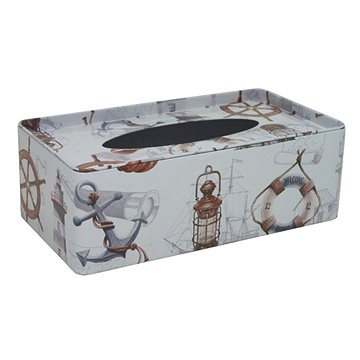 

Plechová krabička na tissue Námořní New