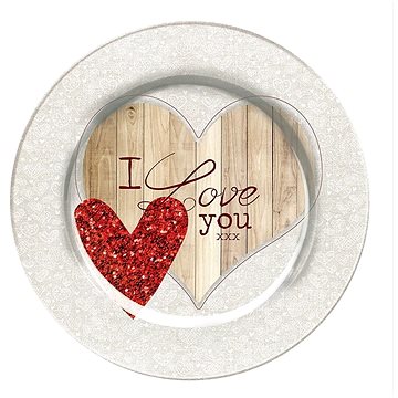 

Goba Dekorační talíř Srdce I Love you 33 cm