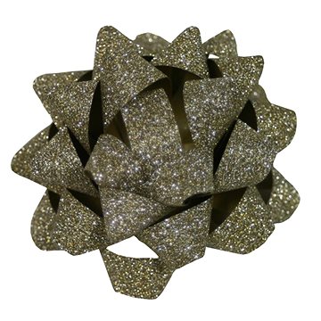 

Rosetka Glitter 5 cm zlatá 5 ks