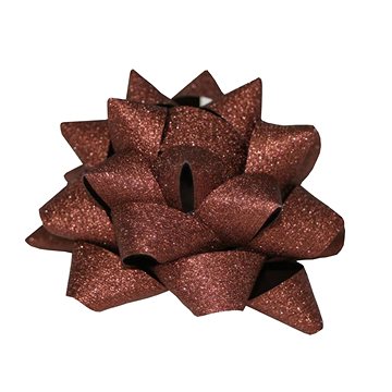 

Rosetka Glitter 5 cm hnědá 5 ks