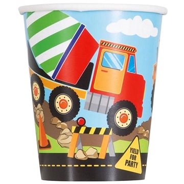

UNIQUE Papírové párty kelímky stavba staveniště 270 ml 8 ks