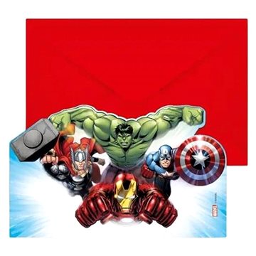 GODAN Pozvánky s obálkami avengers - 6 ks