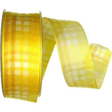 Goldina Loy Prestige Yellow tkaná transparentní žlutá 40 mm × 20 m