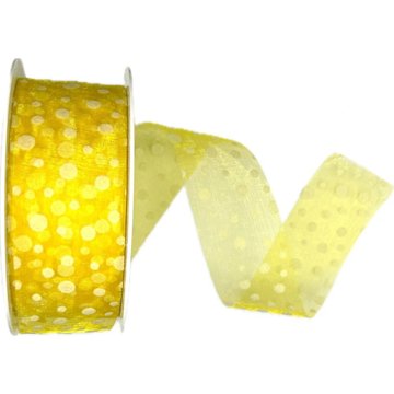 

Goldina Loy Spots organzová transparentní žlutá 40 mm × 20 m