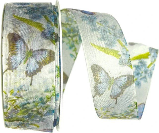 Goldina Loy Farfalla Blu taftová transparentní 40 mm × 20 m