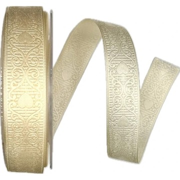 

Goldina Loy Amore svatební saténová ražba krémová 25 mm × 20 m