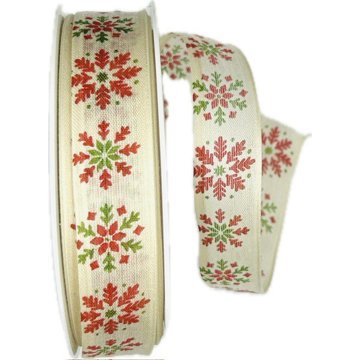 GOLDINA Stuha vánoční CHRISTMAS SNOWFLAKES CREAM krémová 9452