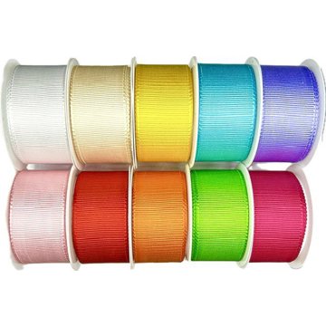 GOLDINA Sada 10 ks pestrobarevných stuh Elegance 40 mm × 2 m