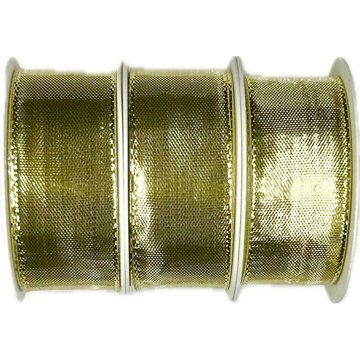 

GOLDINA Sada 3 ks lurexových stuh Celebration lesklá zlatá 25 mm × 2 m