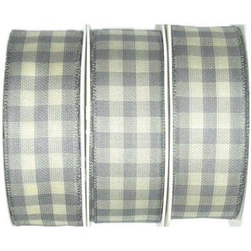 

GOLDINA Sada 3 ks taftových stuh Multicolore Grey šedá 25 mm × 2 m
