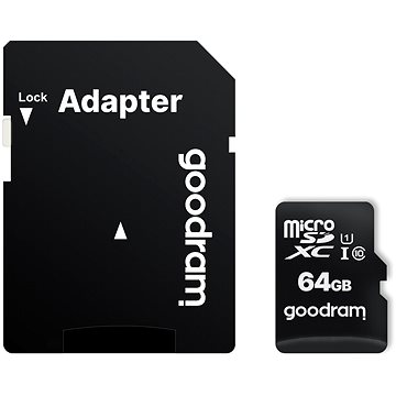 

GOODRAM 64GB MicroSD karta 10 UHS I + adaptér