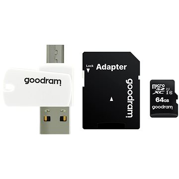 

GOODRAM All in One 64GB MicroSD karta 10 UHS I + čtečka karet