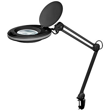 

Goobay Stolní lampa s lupou, 127 mm, 3 dioprie, LED osvětlení 8 W, dvojité rameno, černá