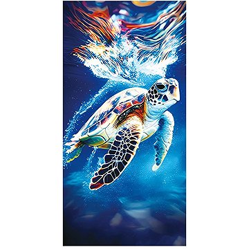 

Gordon H87 Plážová osuška rychleschnoucí z mikrovlákna, želva, 100 × 180 cm