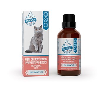 

Topvet Ušní olejové kapky prevent pro kočky 50 ml