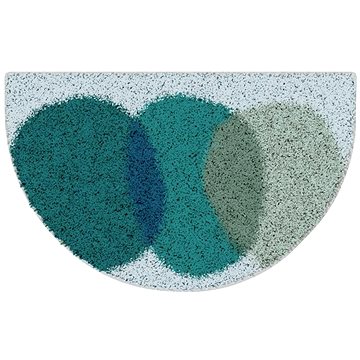 

GRUND NUMA Koupelnová předložka půlkruh 50 × 80 cm šedá-zelená