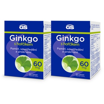 

GS Ginkgo 60 mg s hořčíkem, 2 x 90 tablet