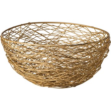 

Style Point Kovový drátěný košík 30 cm, zlatý