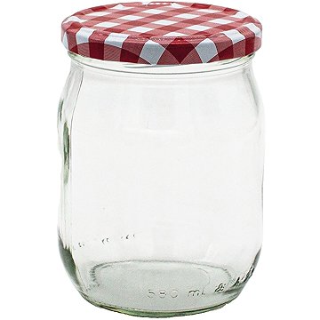 

Gastro Zavařovací sklenice s víčkem káry 580 ml, TO82, 6 ks