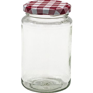 

Gastro Sada 6 ks zavařovacích sklenic 370 ml, víčko dekor káry