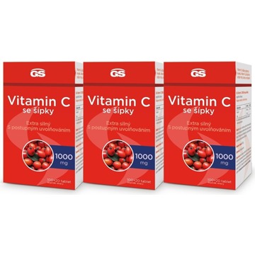 

GS Vitamin C1000 se šípky, 3x 100+20 tablet