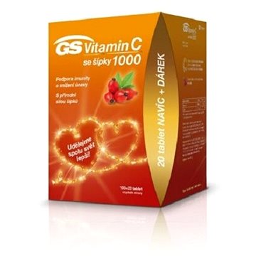 GS Vitamin C1000 + šípky tbl. 100+20 dárek 2020 ČR/SK - Vitamín C