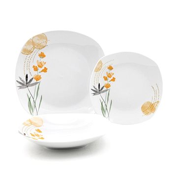 

HOME ELEMENTS Porcelánová sada talířů, 18 kusů, Janovec