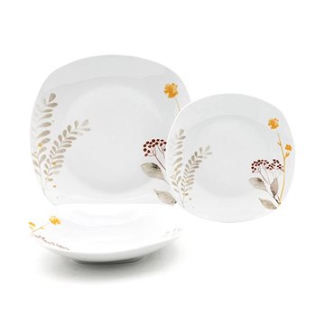 

HOME ELEMENTS Porcelánová sada talířů, 18 kusů, Jeřabiny
