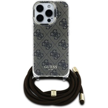 

Guess IML 4G Printed Crossbody Popruh Zadní Kryt pro iPhone 16 Pro Max Brown