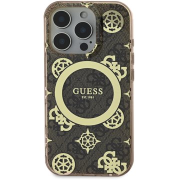 

Guess IML 4G Peony MagSafe Zadní Kryt pro iPhone 16 Pro Brown