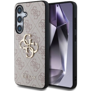 

Guess PU 4G Metal Logo Zadní Kryt pro Samsung Galaxy S25+ Pink