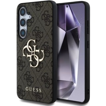 

Guess PU 4G Metal Logo Zadní Kryt pro Samsung Galaxy S25 Brown