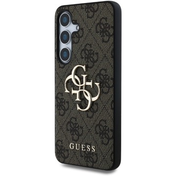 

Guess PU 4G Metal Logo Zadní Kryt pro Samsung Galaxy S25+ Brown