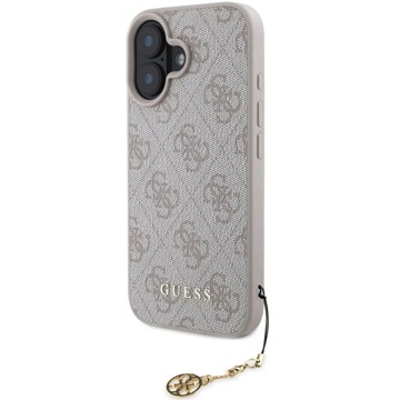 

Guess 4G Charm Zadní Kryt pro iPhone 16 Tone on Tone Pink
