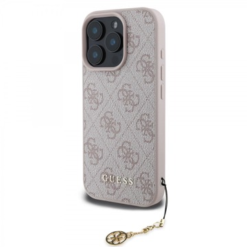 

Guess 4G Charm Zadní Kryt pro iPhone 16 Pro Tone on Tone Pink