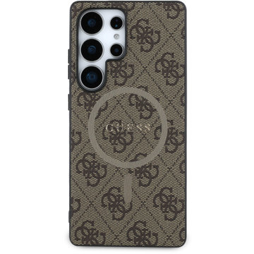 

Guess PU Leather 4G Colored Ring MagSafe Zadní Kryt pro Samsung Galaxy S25 Ultra Brown