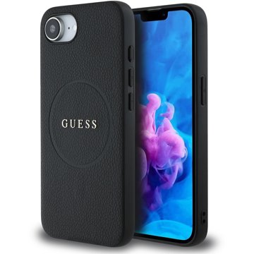 

Guess PU Grained Classic Logo MagSafe Zadní Kryt pro iPhone 16e Black