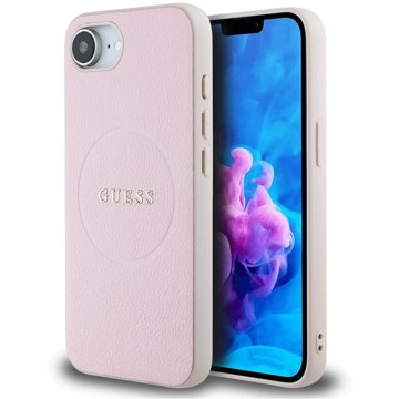 

Guess PU Grained Classic Logo MagSafe Zadní Kryt pro iPhone 16e Pink