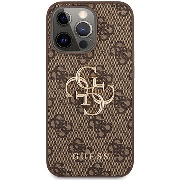 

Guess PU 4G Metal Logo Zadní Kryt pro Apple iPhone 13 Pro Max Brown