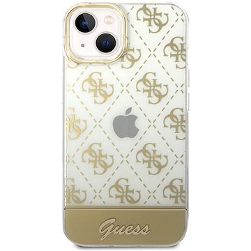 

Guess PC/TPU Peony Glitter Script Logo Zadní kryt pro iPhone 14 Plus Gold