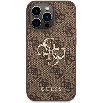 

Guess PU 4G Metal Logo Zadní Kryt pro iPhone 14 Pro Max Brown