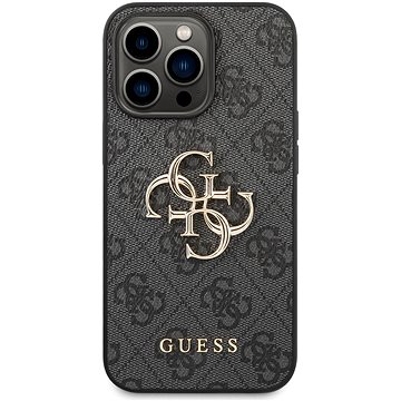 

Guess PU 4G Metal Logo Zadní Kryt pro iPhone 14 Pro Max Grey